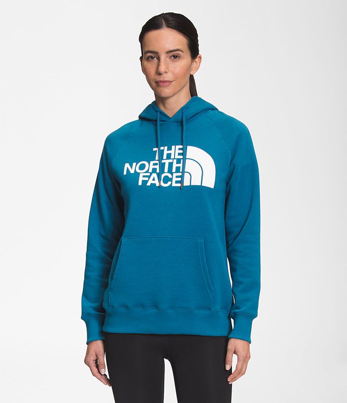 The North Face Half Dome Pullover Womens Hoodie Blue 714386-ZSI